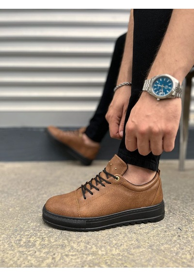 Dmr Elegance Jy152 Cool Bağcıklı Cilt Erkek Günlük Spor Klasik Ayakkabı Cst - Taba