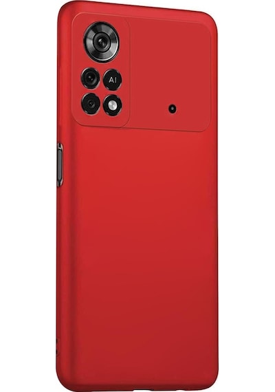 Microsonic Matte Silicone Xiaomi Poco M4 Pro 4G Kilif Kirmizi 557086022