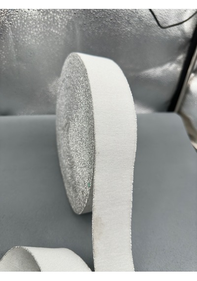 5.5 Cm Simli Lastik-5 Metre-gümüş