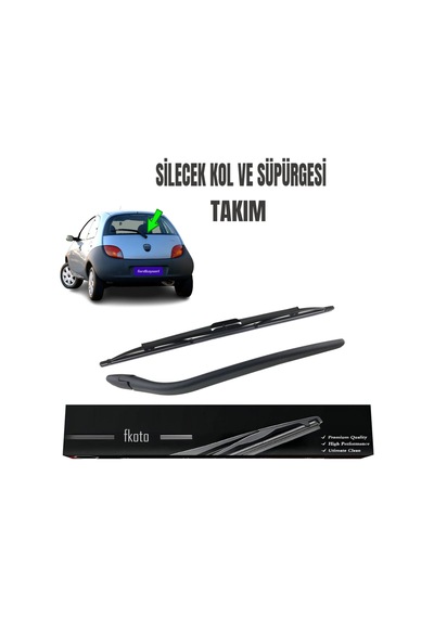 Ford Ka Arka Cam Silecek Kolu Ve Süpürgesi Takımı 1996-2008