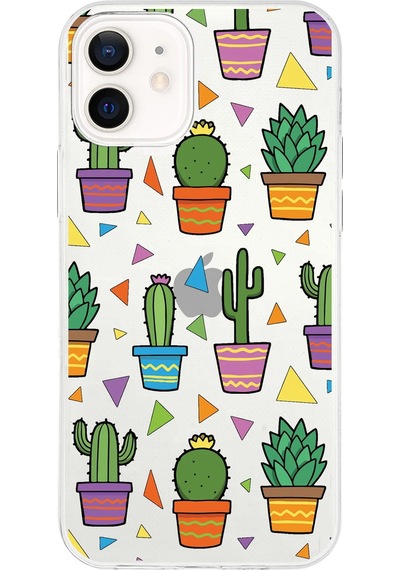 Apple Uyumlu iPhone 12 Mini İle 1mm Slim Fit Water Color 4 Baskılı Şeffaf Kılıf