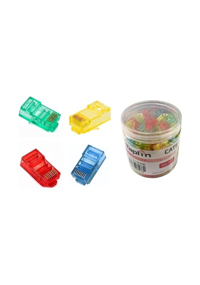 Taplin Tk-876c Rj45 Cat6 8p-8c 4 Renkli Soket - 100adet