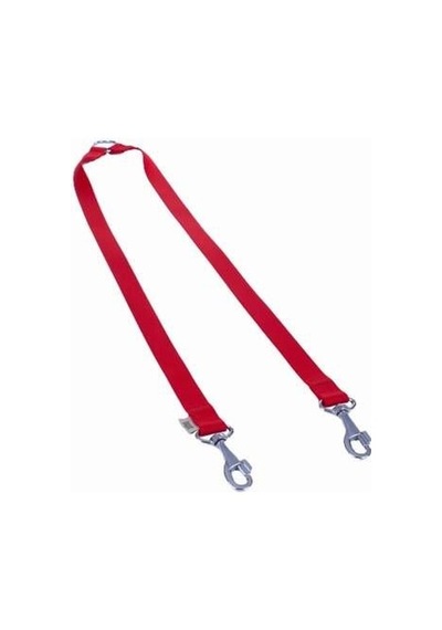 Dokuma İkili Köpek Gezdirme Aparatı Kırmızı 2,5x70-60 Cm