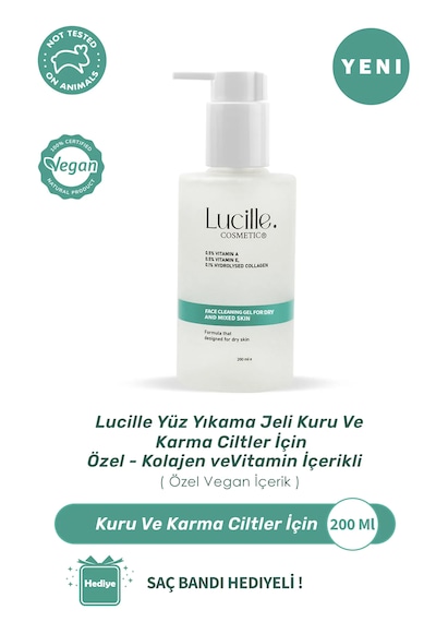 Lucille Yıkama Jeli Kuru/karma Cilt, Kolajen & Vitamin, 200 Ml