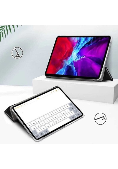 Samsung Galaxy T870 Tab S7 11 Kılıf Tablet Uyumlu Flip Smart Standlı Akıllı Kılıf Smart Cover Kılıf