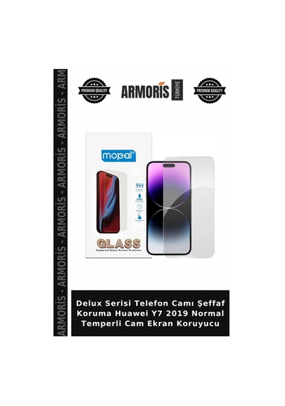 Delux Serisi Telefon Camı Şeffaf Koruma Huawei Y7 2019 Normal Temperli Cam Ekran Koruyucu