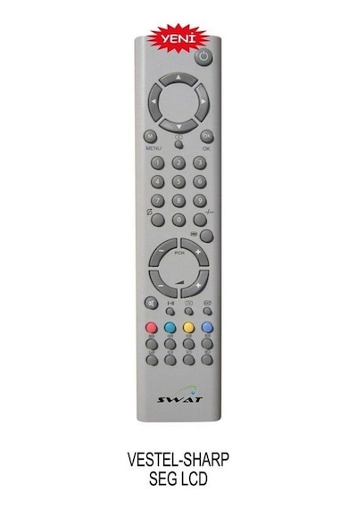 Vestel Uyumlu -Sharp-Seg-Lcd Kumandası Gri