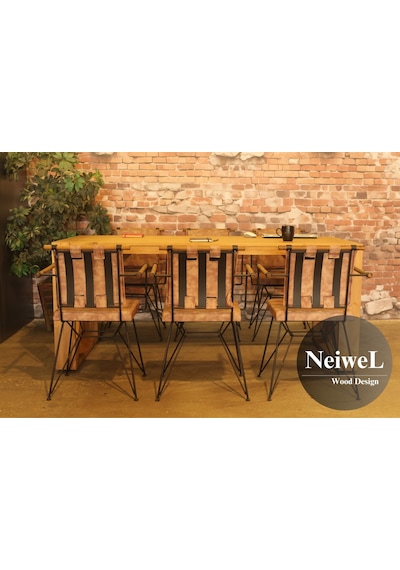 Neiwel Leina Doğal Ahşap Toplantı Masası x 100 x 180 Açık Ceviz