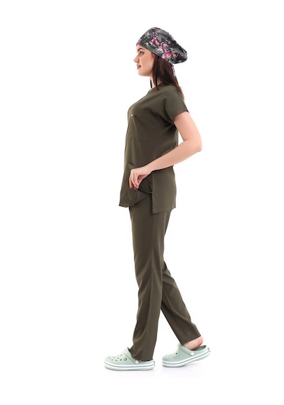 Bflex Unisex Likralı Yarasa Kol Takım - 6427 Haki Yeşili