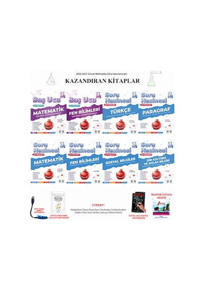 Nartest 7. Sınıf Baş Ucu Tüm Dersler 8 Kitap Seti