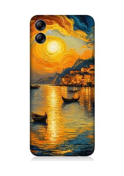 Samsung Galaxy A04e Uyumlu Gün Batımı Manzara Desenli Silikon Kılıf