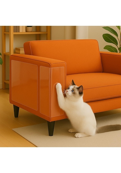 Tr Çizilmeye Karşı Koruma, Kedi Bandı, 40 Cm X 3 M, Kendinden Yapışkanlı, Kediler, Şeffaf, Çizilmeye Karşı Da