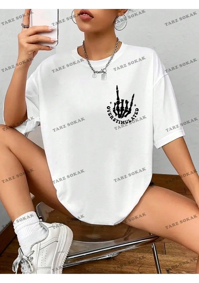 Startmore Unisex Bay Tişört Kod-1408 Beyaz