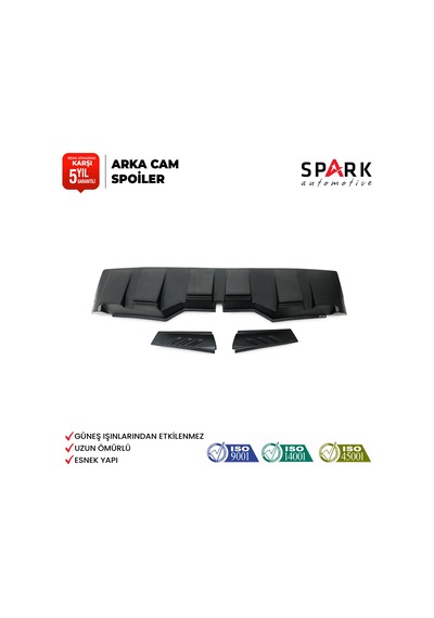 Dacia Duster 2018-2022 Yıl Aralığı Uyumlu Arka Cam Spoiler 3 Parça