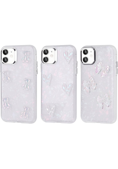 Zeyline Apple Uyumlu iPhone 11 Kabartma Figürlü Parlak Zore Eralli Silikon Kapak-ayı