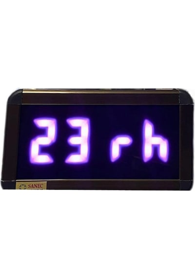 Dijital Led Duvar Ve Masa Saat Derece Ve Nem - Pembe Kasa Ölçüleri: 7x17 Cm