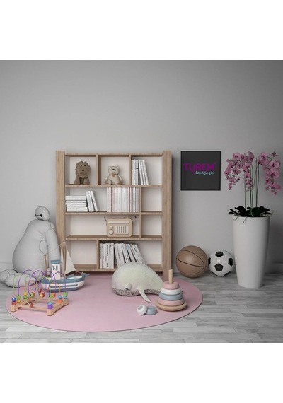 Montessori Çok Amaçlı Kitaplık Suntalam Antrasit