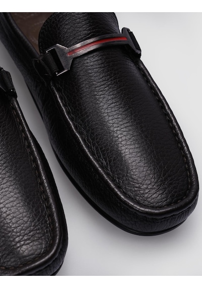 Cabani %100 Hakiki Deri Kahverengi Toka Detaylı Erkek Loafer-kahverengi Kahverengi