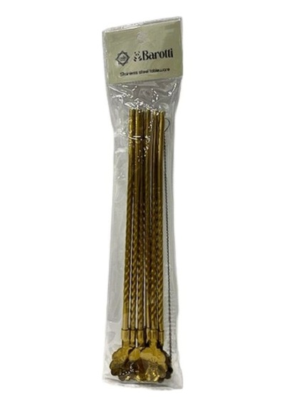 6'li Gold Kaşıklı Pipet