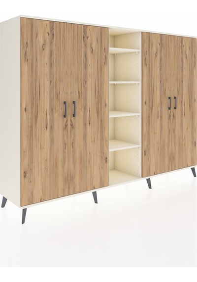Hyperion Dolap 12 Raflı 4 Kapaklı 220x44x163 Aytaşı-çam/aytaşı Aytaşı-çam/aytaşı Hyperion Dolap 12 Raflı 4 Kapaklı 220x44x163 Aytaşı-çam/aytaşı Aytaşı-çam/aytaşı