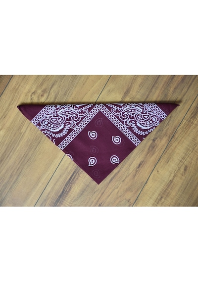 5 Al 4 Öde %100 Pamuk Unisex Etnik Desenli Bandana Bordo