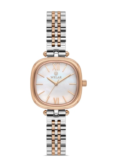 Wel 2513-3 Kadın Kol Saati Çelik Kasa & Kordon, Rakamlı, Gümüş & Rose Renk, 3 Atm Suya Dayanıklı Rose Gold - Gümüş