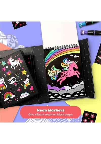 Bertoy Tiger Tribe Neon Unicorn Boyama Seti Ve Çizim Seti Genel