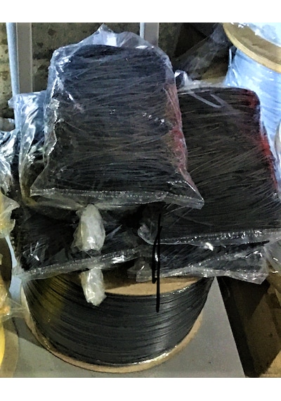 Pvc Kaplı İnce Bağteli Klips Siyah 17 Cm Kesilmiş 500 Gram