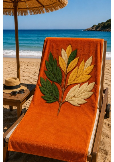 Plaj Havlusu Ss-26 Koleksiyonu Premium Özel Tasarım Hızlı Kuruyan Mikrofiber Havlu 75x150 Cm Bordo