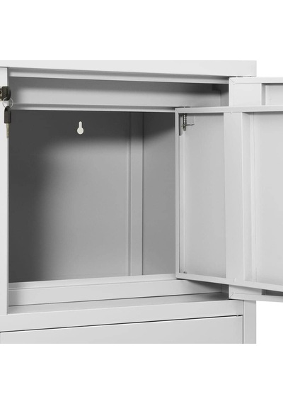 Tr Açık Gri Çelik Ofis Saklama Dolabı, 90 X 40 X 102 Cm, Ağır Hizmet Tipi Metal Saklama Dolabı, Güvenli Dosya D Diğer