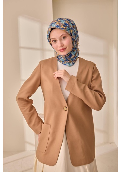 Silk Home Soft Eşarp 73092-08 Hardal, Bebe Mavi, Yanık Sarı, Çikolata Kahve