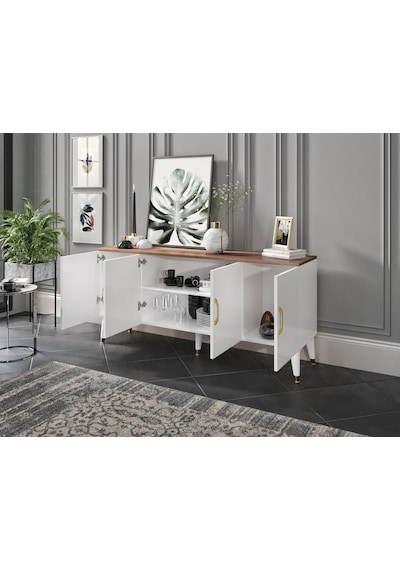Kznhome Yağmur Çok Amaçlı Modern Konsol - Cevizbeyaz Tamamı 1. Kalite Mdf