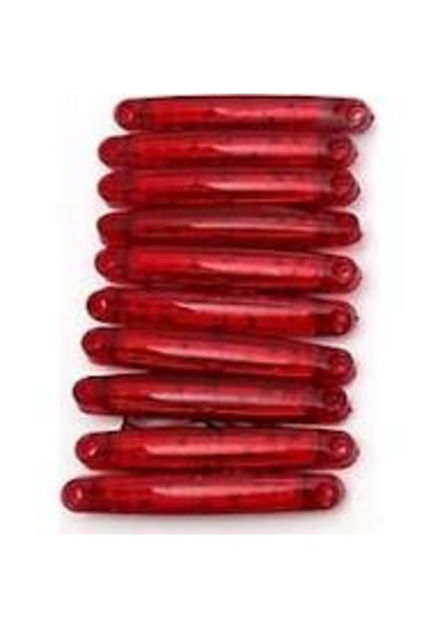 12 Volt 9 Ledli İnce Dizayn Parmak Lamba - 10 Adet Kırmızı