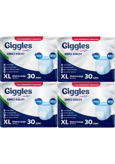 Giggles Hasta Bezi Yetişkin Emici Külot Ekstra Büyük Xl 120adet XL