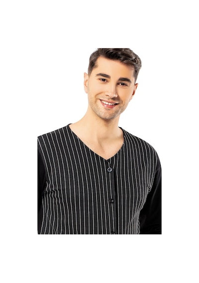 Erdem Siyah Erkek Kışlık Pijama Takımı 2022-12 Siyah