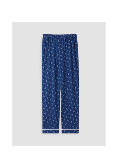 Lcw Dream Lacivert Gömlek Yaka Baskılı Kadın Pijama Takımı