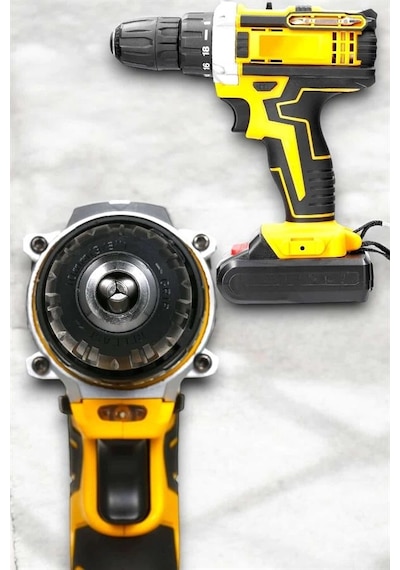 Mey İthalat Metal Dişli 24w Akülü Matkap -çift Bataryalı Ve Led Çalışma Işığı İle Tam Set