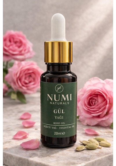Gül Yağı 20 Ml %100 Doğal Saf Rose Oil Cilt Bakım Yağı, Aromaterapi Ve Masaj İçin Uçucu Yağ