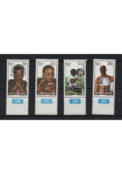 Güney Afrika Bophuthatswana 1981 Uluslararası Engelliler Yılı 5-15-20-25 Cent Tam Seri Lt0033b  Teşhir Ürün