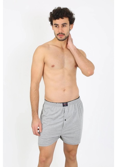 Lenaca Erkek Penye Boxer Gri Gri