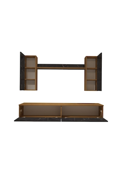 Decoraktiv Eko 7 Mdf Std Tv Ünitesi Tv Sehpası Pera - Siyah Mermer