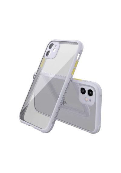 Newface Apple İphone 12 Mini Kılıf Miami Şeffaf Silikon - Lila