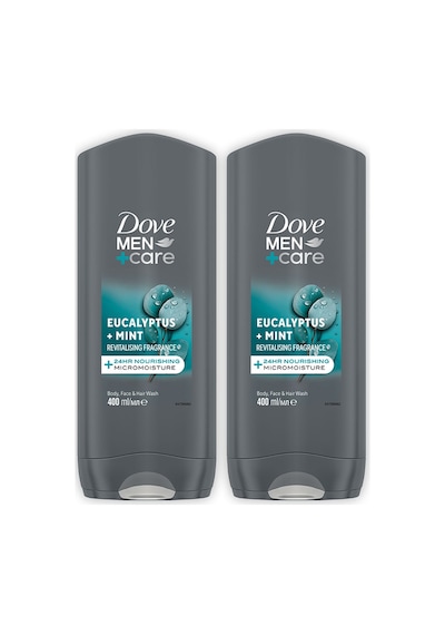 Dove Men +care Duş Jeli Body, Face&hair Eucalyptus +mint 400 Ml X2
