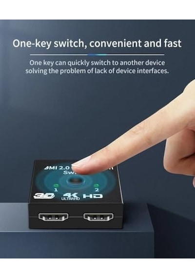 Hdmı Switch Splitter, Anahtar, 2 Giriş 1 Çıkış, Ps5, Ps4, Xbox, Tv Kutusu, Tv Stick, Monitör, Pc İle Uyumlu, Çift Yönlü Ab Anahtar,