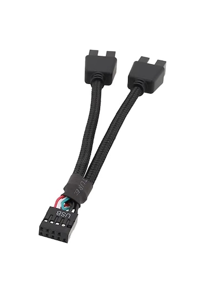 Anakart Usb Çoklayıcı 2.0 9 Pin Başlık Hub Splitter Adaptörü Dönüştürücü