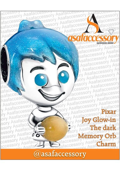 Pixar Joy Glow-in The Dark Memory Orb Charm Mavi