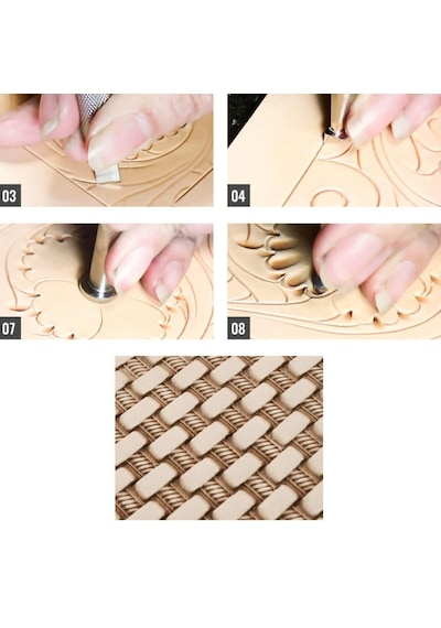 Full Vejetal Vaketa Parça Deri, A5- 14,8x21 Cm Deri Hobi İçin Desene Ve Boyamaya Uygun Hakiki Deri 001