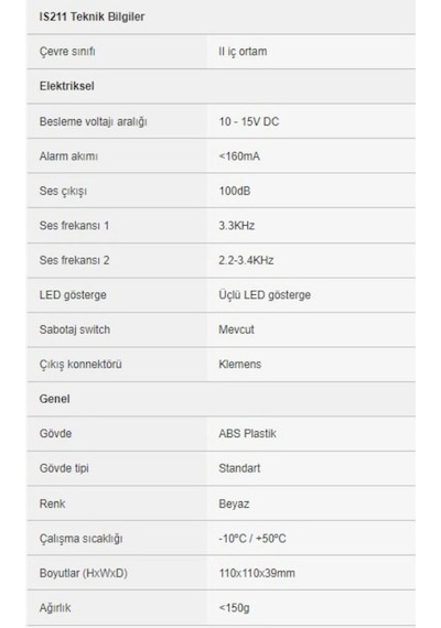 Eds Is211 Üçlü Led Göstergeli Dahili Siren