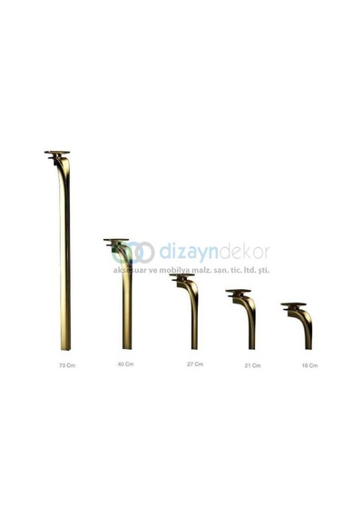 Nice Parlak Altın Dekoratif Mobilya Ve Koltuk Ayağı 21 Cm
