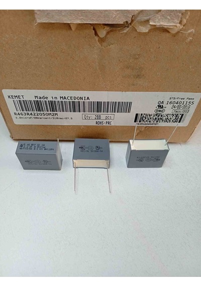 R463r422050m2m 2.2mf 310vac 27.5mm Polyester Kondansatör 8 Adet